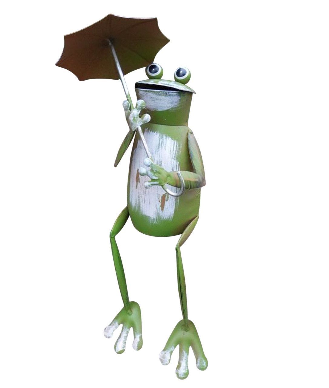 Deko-Impression Dekofigur Kantenhocker Zaunfigur Pfahlhocker witziger Frosch mit Schirm 27 cm (1 St)