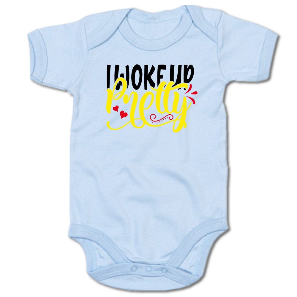Ggraphics Kurzarmbody I woke up pretty Baby Body mit Spruch / Motiv