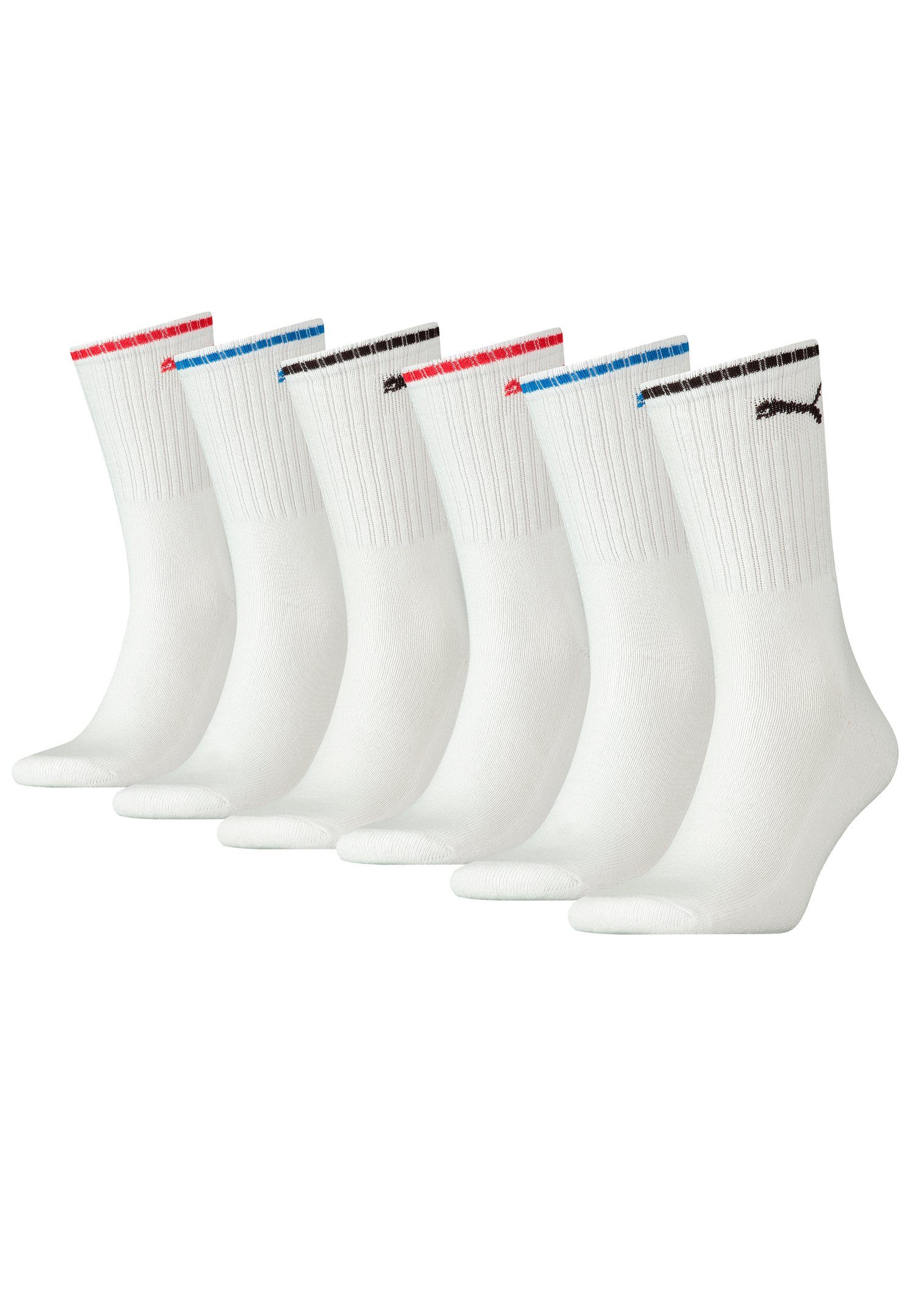 PUMA Socken CREW SOCK STRIPE 6 Paar (Spar-Pack, 6-Paar, 6er-Pack)
