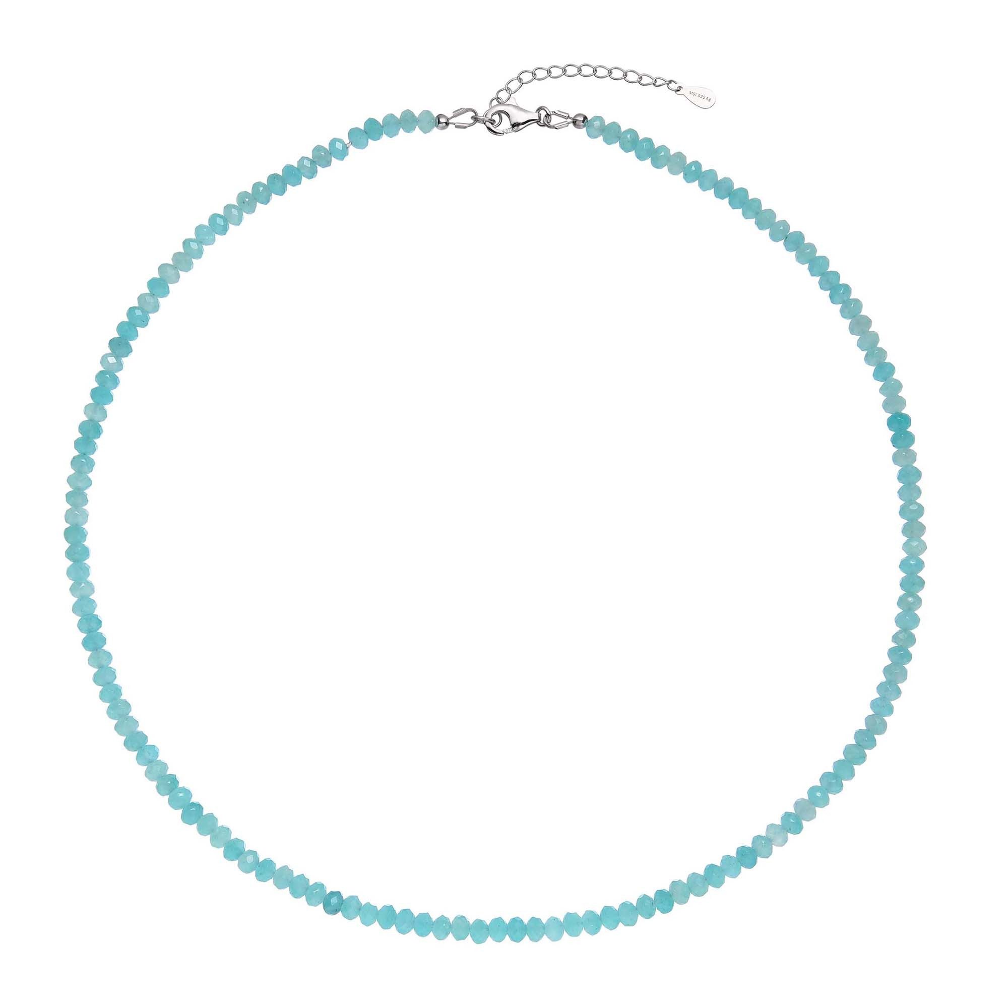 Cavill Silberkette Amazonit Perlenkette 46,5 ct, 925 Silber, verstellbar, t günstig online kaufen