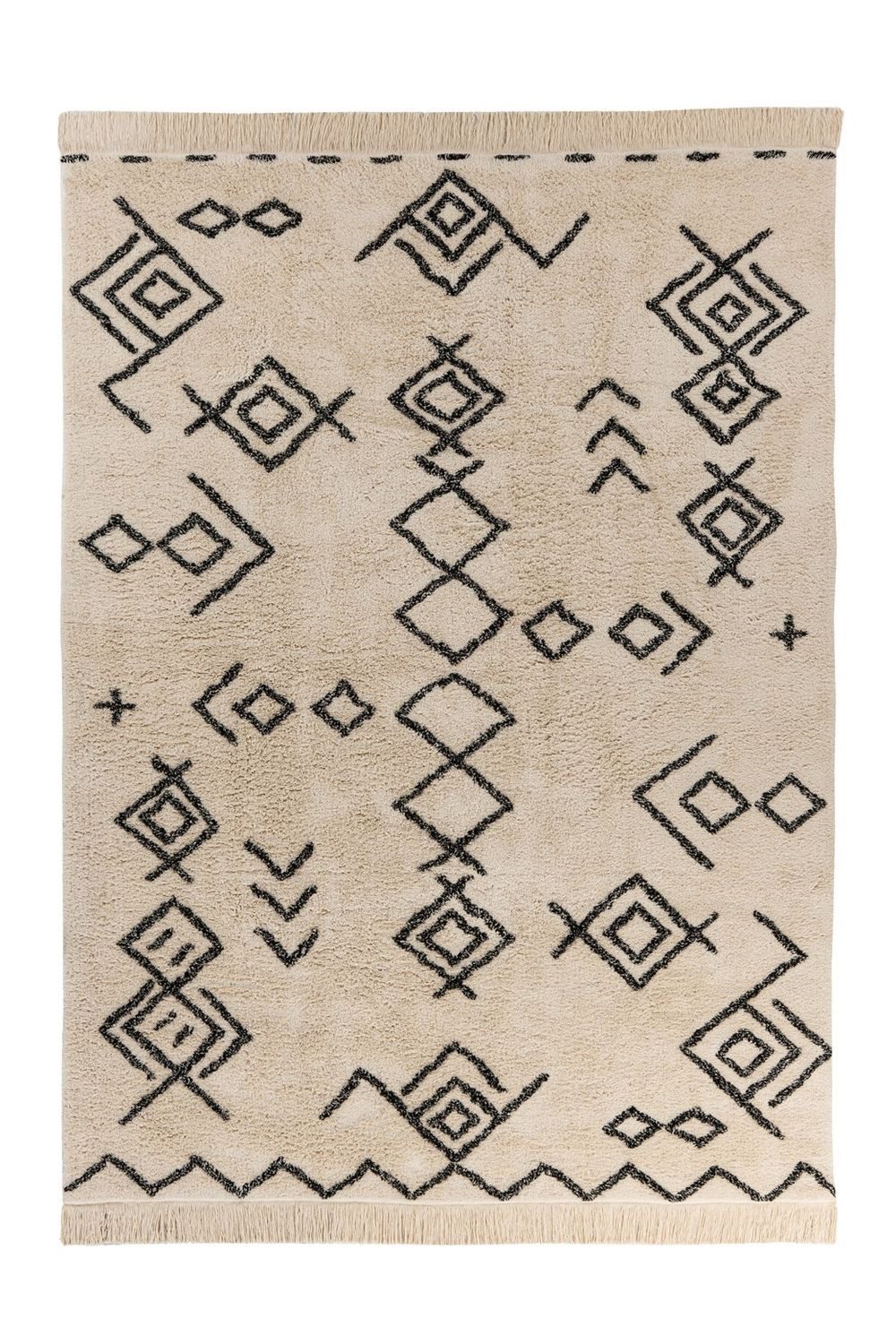 Teppich Boss Teppich Kurzflor Teppich Michelle 325 - Creme / Schwarz, rechteckig, Höhe: 20 mm