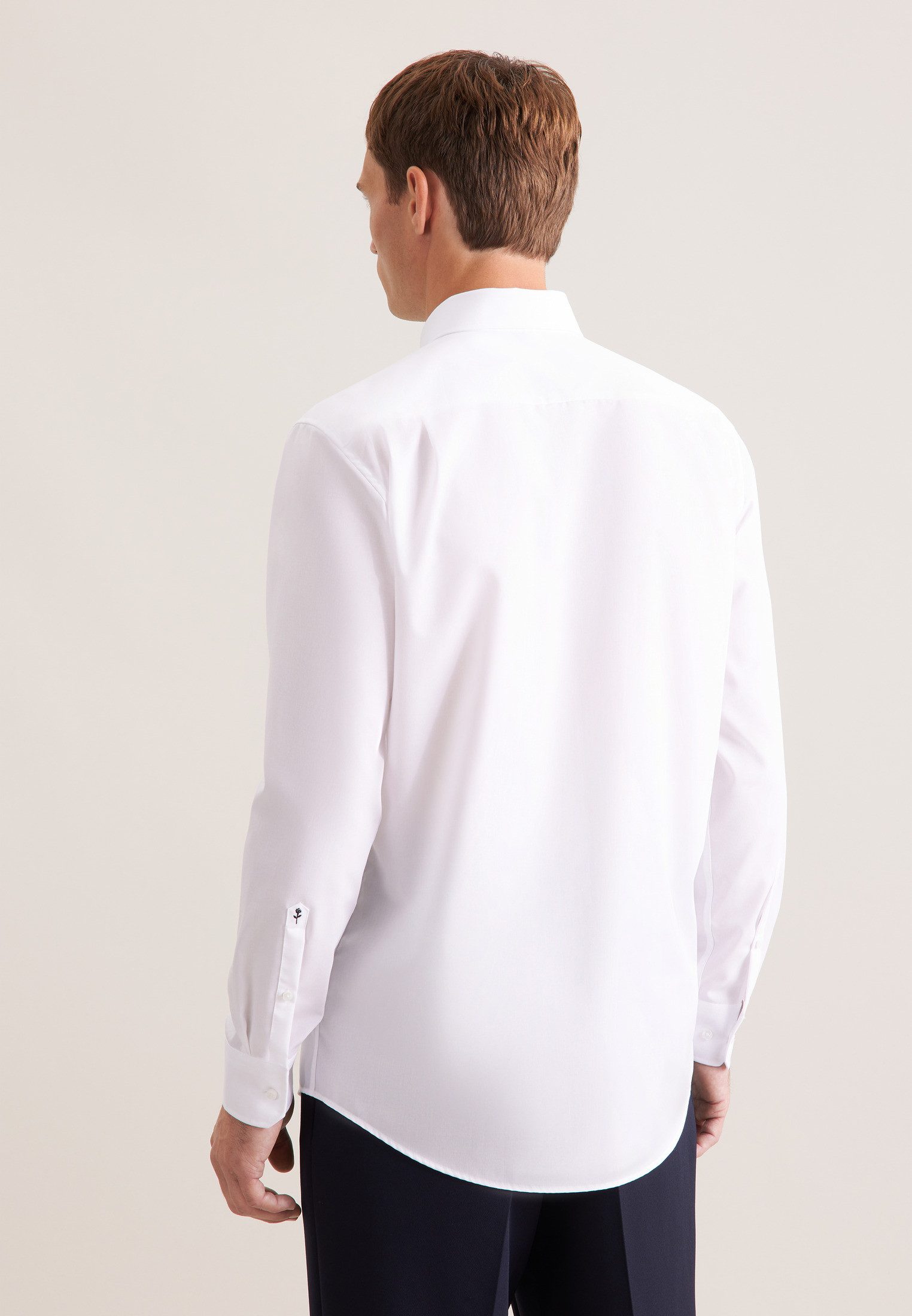 seidensticker Businesshemd Schwarze Rose Regular 1/1 Button-Down-Kragen Uni
