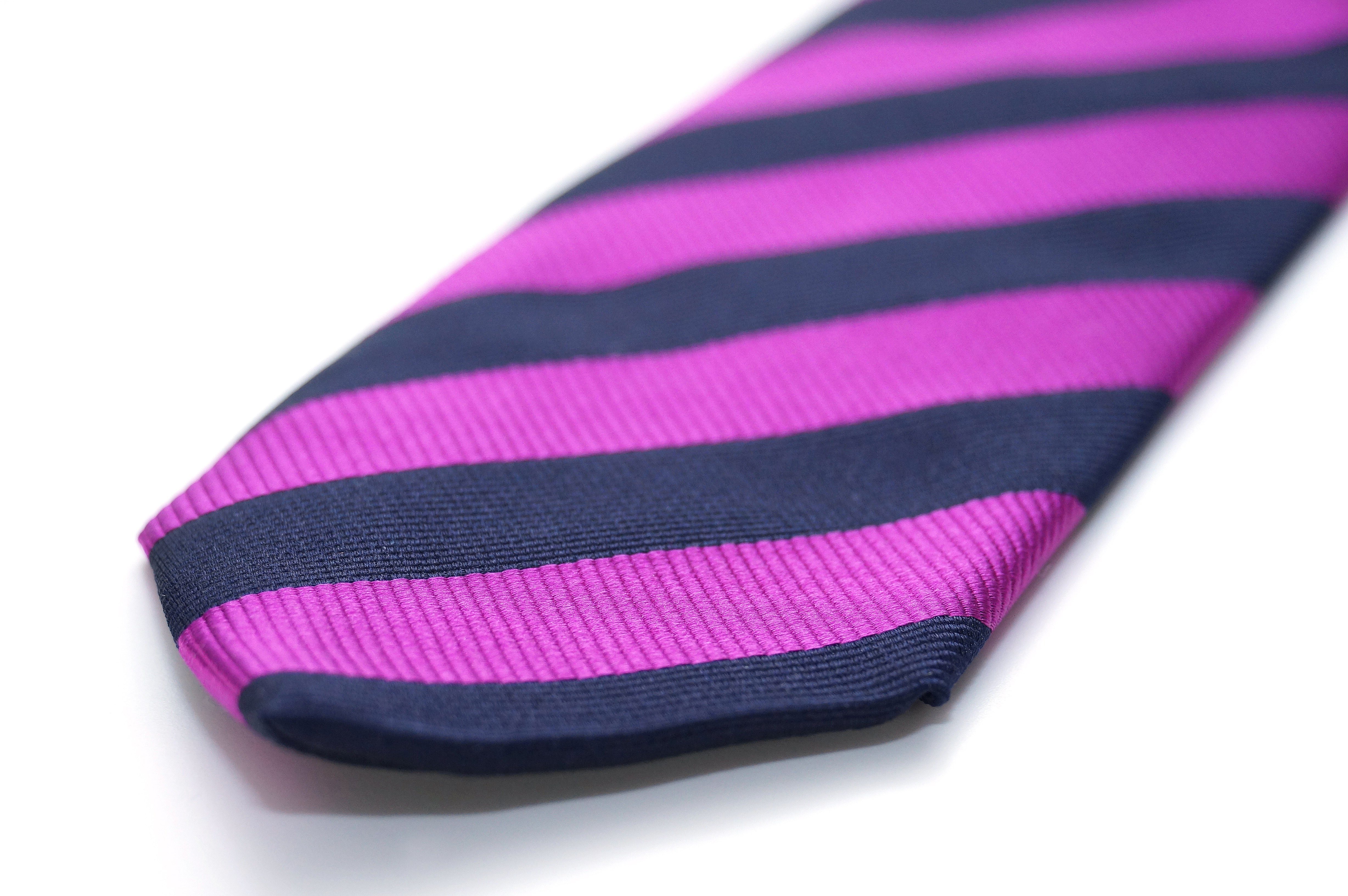gestreift, Italy Violett-Schwarz in Chiccheria Krawatte Seide, Brand Made aus