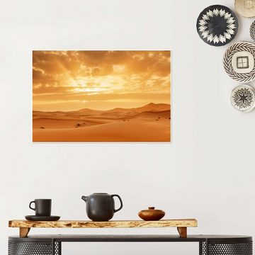 Posterlounge Poster Markus Lange, Sonnenuntergang in der Sahara, Marokko, Orientalisches Flair Fotografie