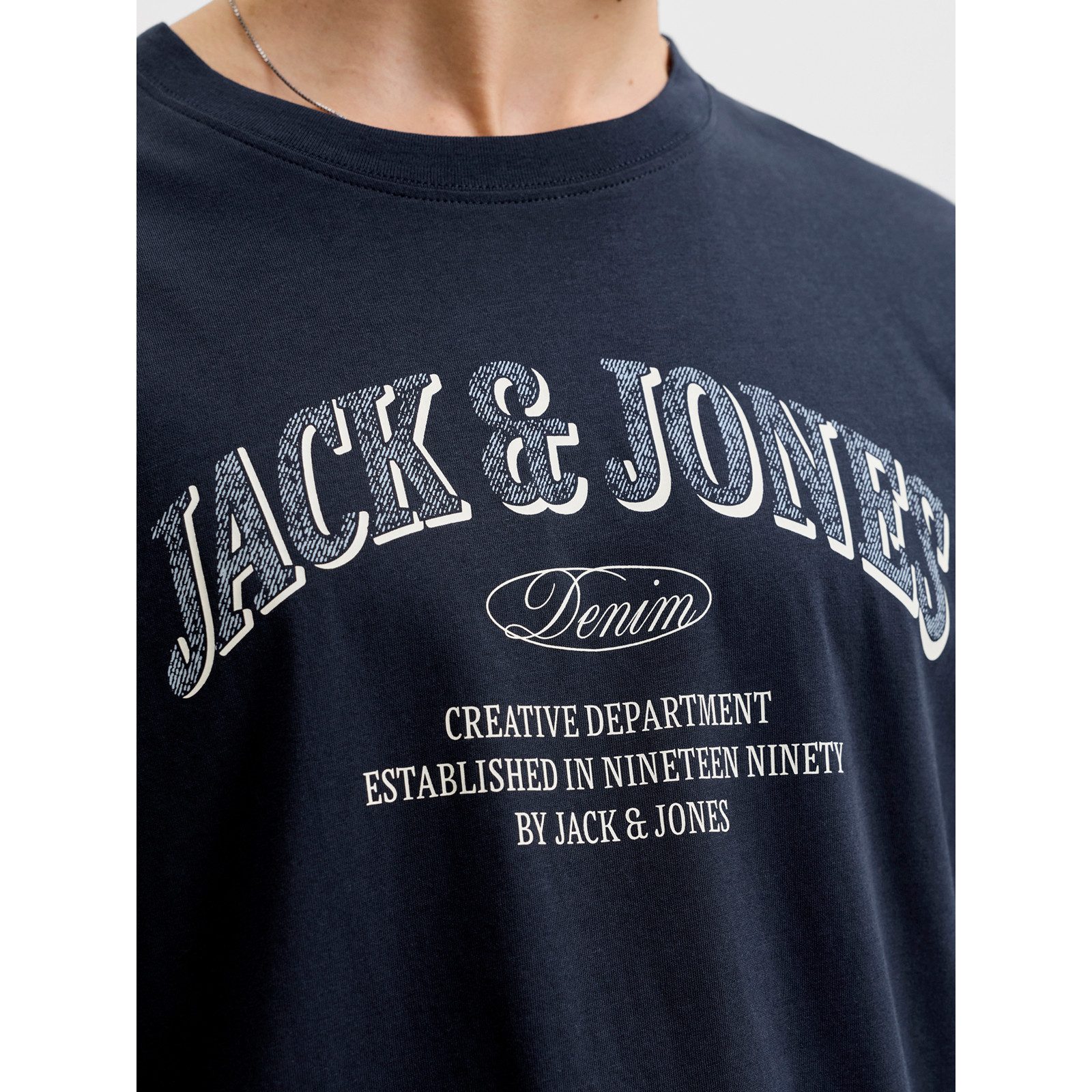 Jack & Jones Rundhalsshirt Jack&Jones XXL T-Shirt dunkelblau Print JJEDENVER – Bild 2 von 4