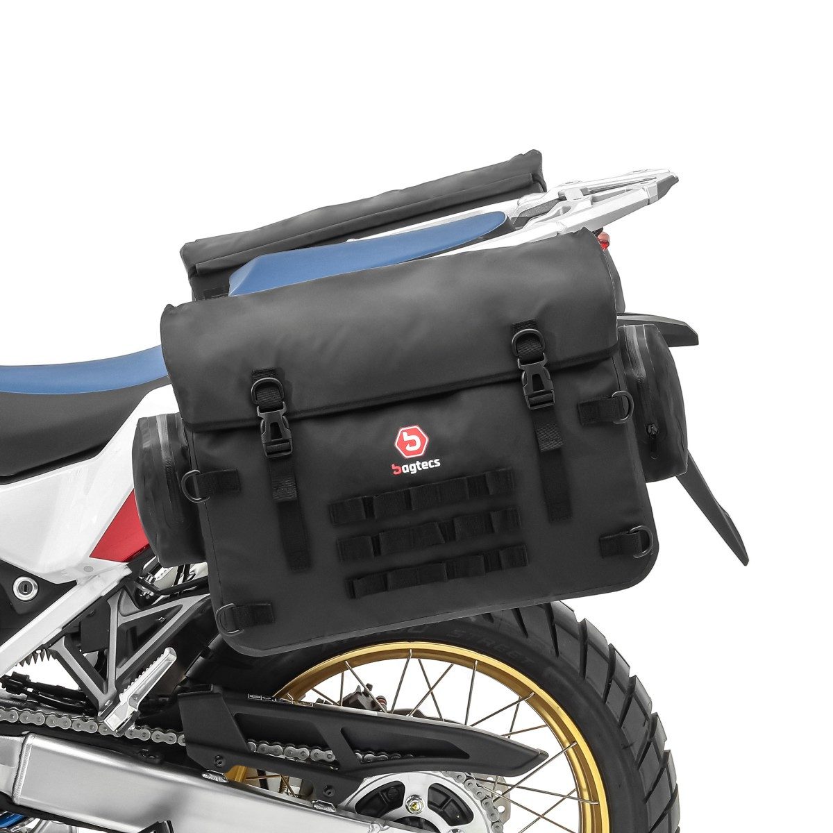 Bagtecs Reisetasche 2x PVC Seitenkoffern + Kofferträger für Honda Africa Twin 1100 20-21 B