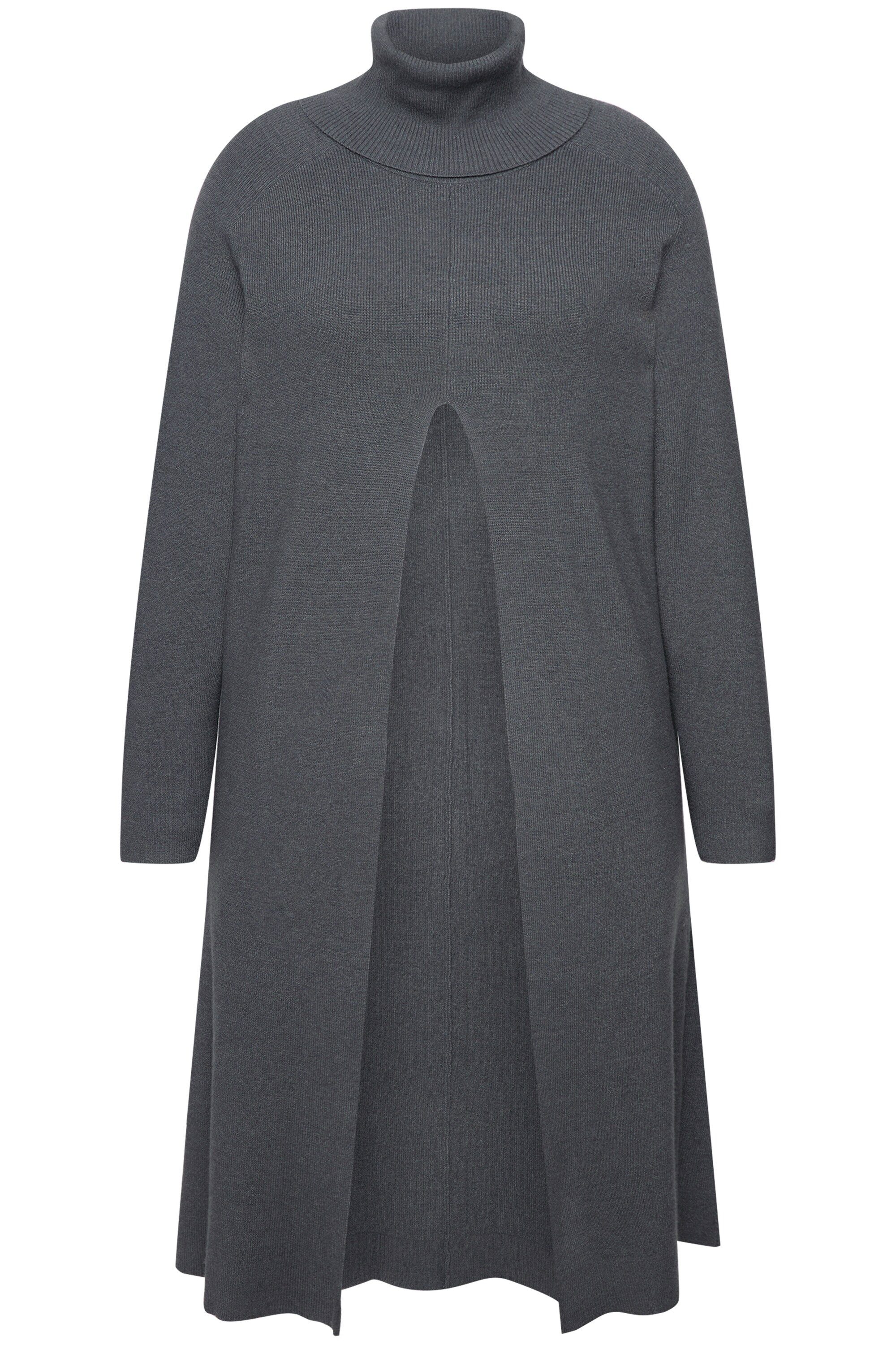 Ulla Popken Strickpullover Long-Pullover A-Linie Stehkragen günstig online kaufen