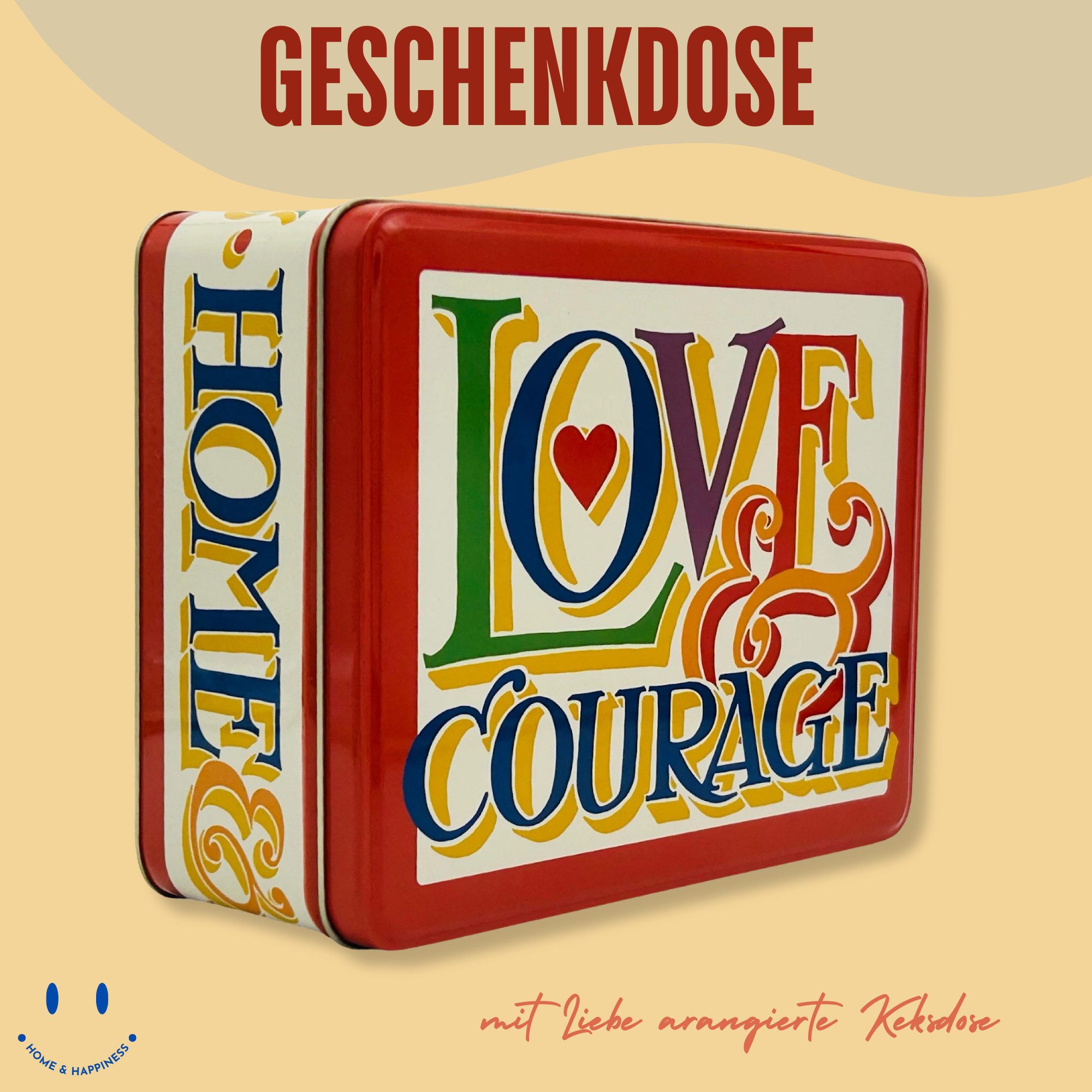 MediMuc Aufbewahrungsdose Geschenkdose Auswahl Home & Happiness oder Change the World