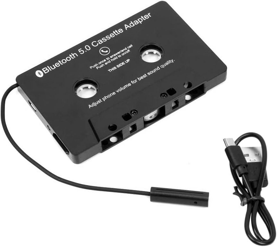TUABUR Kassetten-Player-Adapter, Kassetten Adapter für Autoradio Car Tape, tragbarer CD-Player