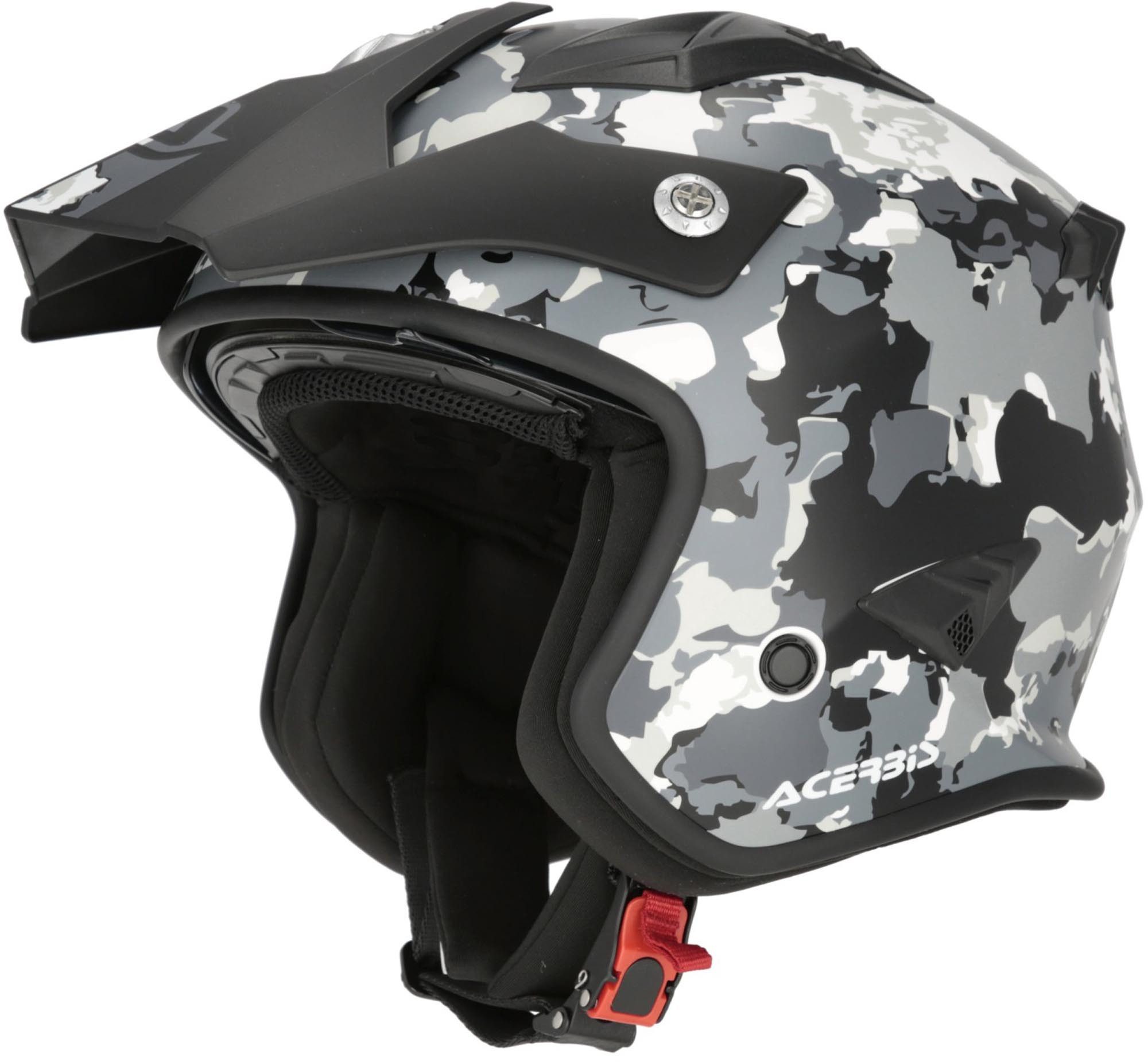 Acerbis Motorradhelm Aria Sport Camo Jethelm, Herausnehmbares Innenfutter,integriertes Sonnenvisier