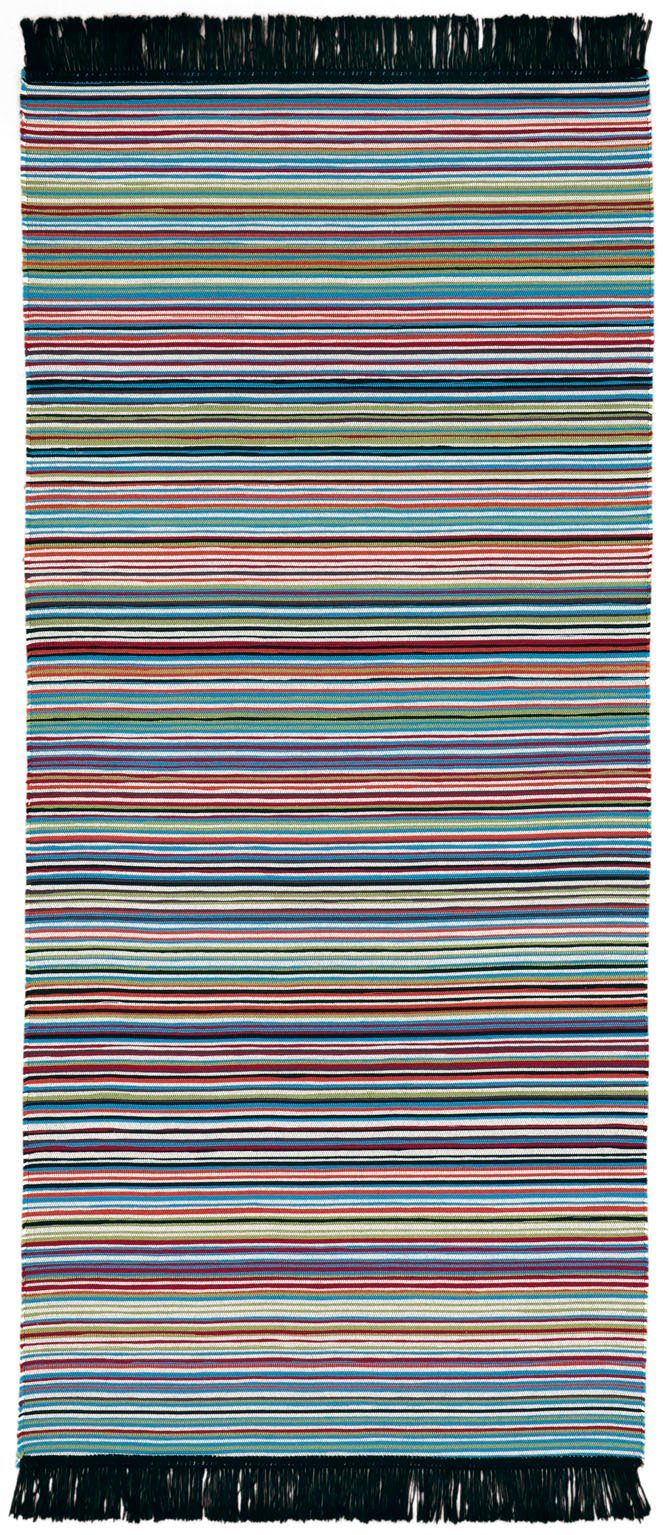 Läufer Stripe, Biederlack, rechteckig, Höhe: Teppich-Läufer, mit 5 Design, Streifen Fransen, mm, modernes waschbar