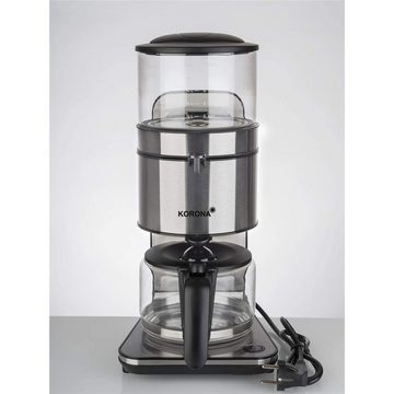 KORONA Filterkaffeemaschine Kaffeeautomat 10295, Edelstahl Design Kaffeemaschine, Schwallbrühverfahren, 10 Tassen, Glas