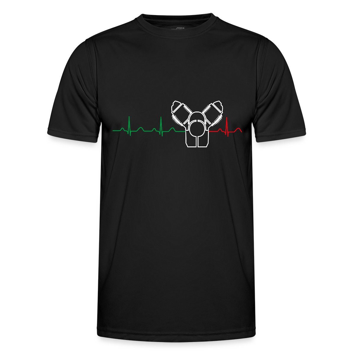 Funktionsshirt Motorrad Rundmotor Heartbeat Italien Funktionsshirt Herren