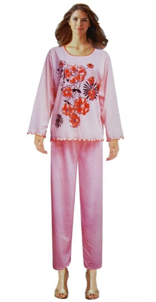 Girls Fashion Schlafanzug Schlafanzug, Pyjama im floralen Print, D272 Grün