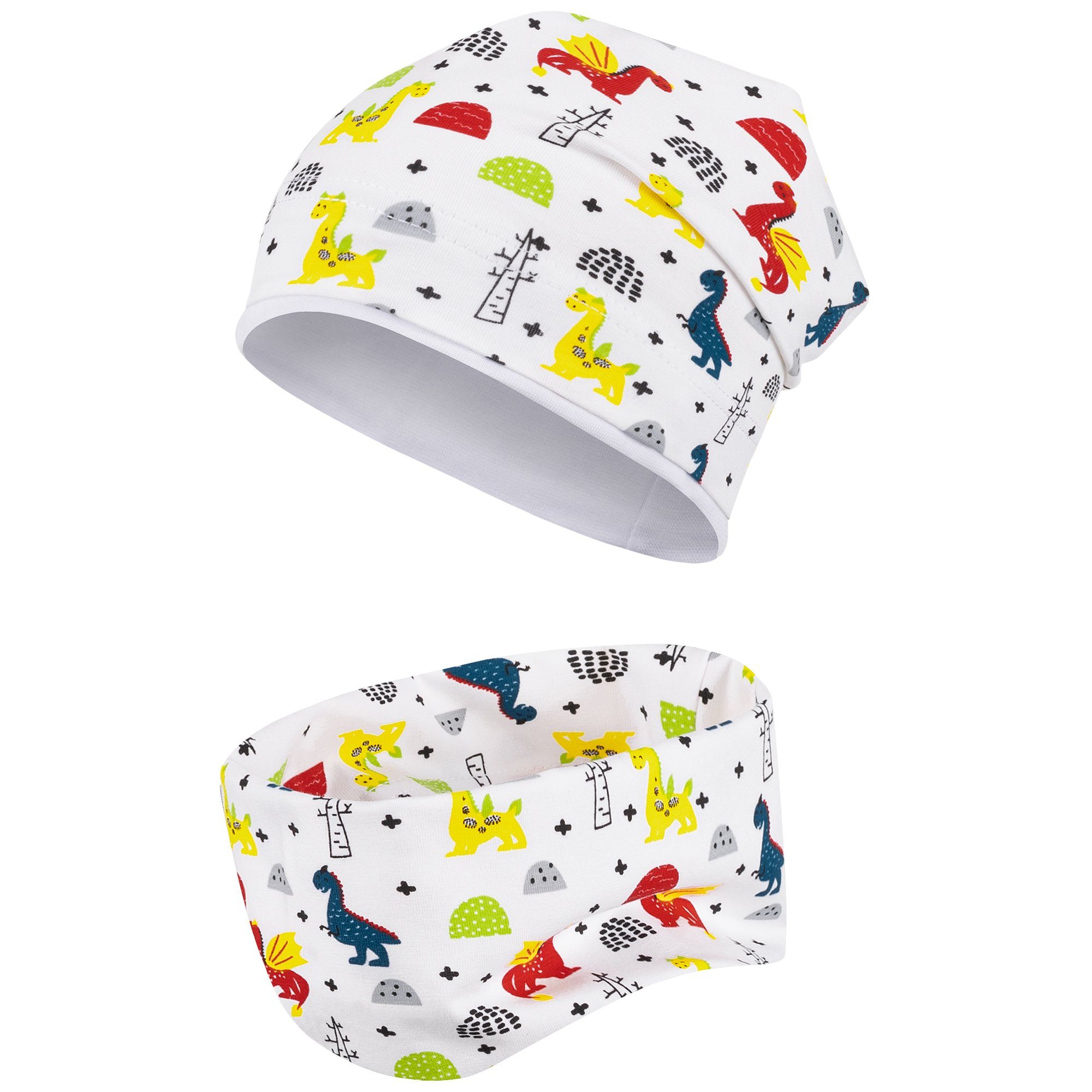 Mütze & Schal Übergangsmütze Beanie Stoffmütze Kindermütze Loop