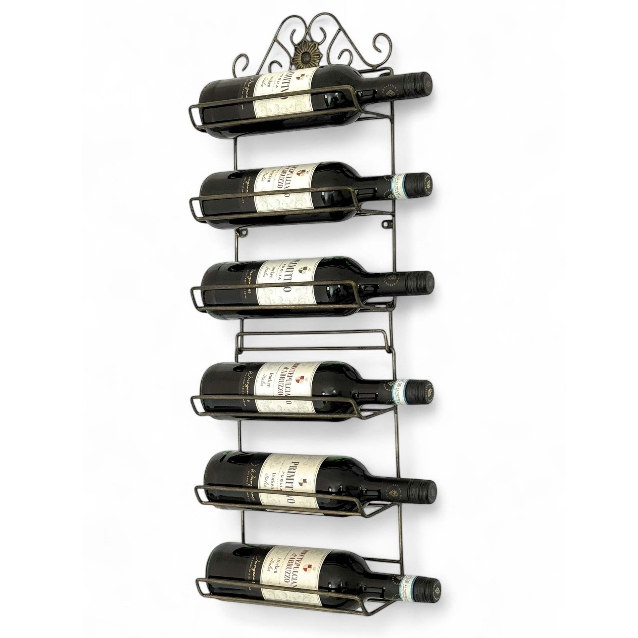 DanDiBo Weinregal Wand Metall Schwarz 240404 Flaschenregal Schmal Wandmontage, Wine Rack Weinflaschenhalter Weinhalter Flaschenhalter