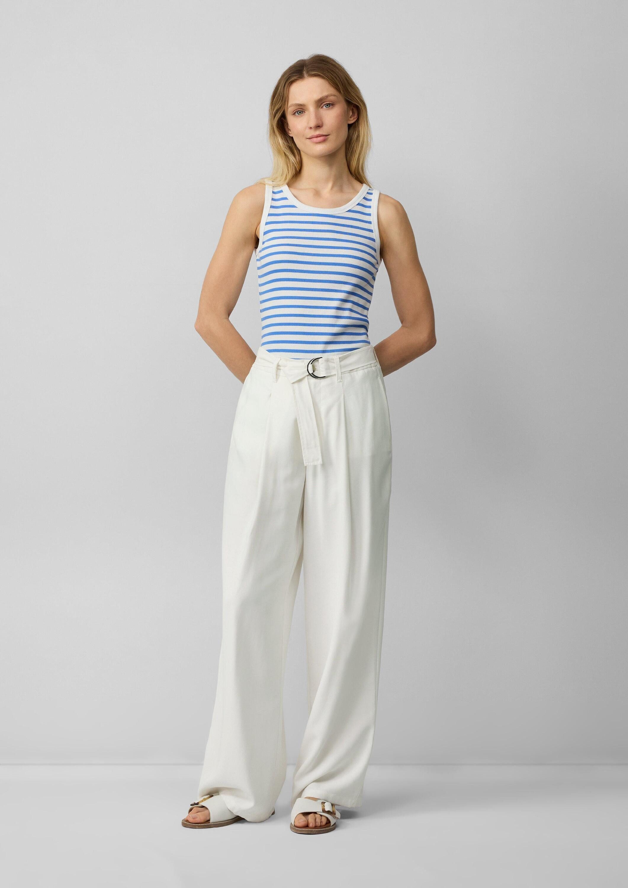 s.Oliver Chinos Hose Wide-Leg-Hose aus Viskosemix günstig online kaufen