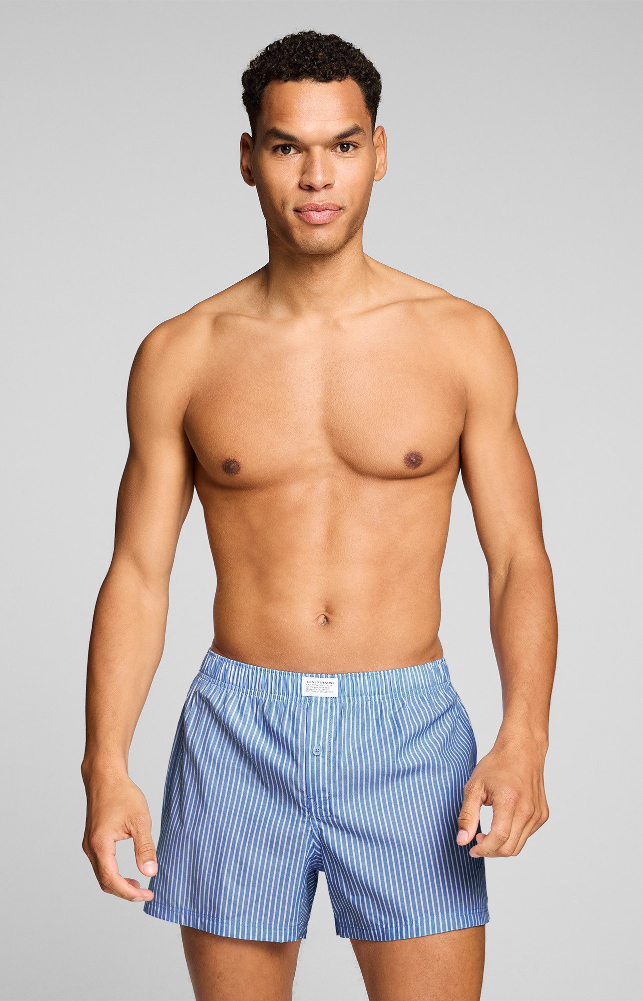 Levi's® Webboxer LEVIS MEN WOVEN BOXER 2P (2er Pack) mit Eingriff, Baumwolle, weites Bein