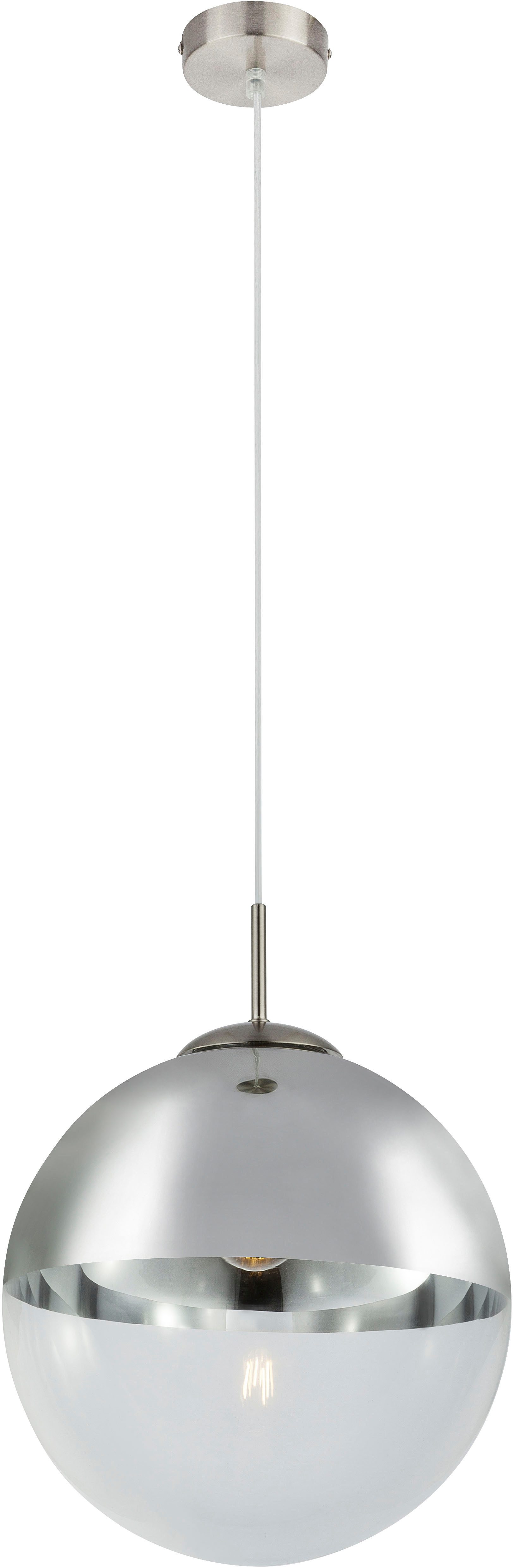 GLOBO LIGHTING Hängeleuchte VARUS, ohne Leuchtmittel, Hängeleuchte für Esszimmer & Wohnzimmer Nickel