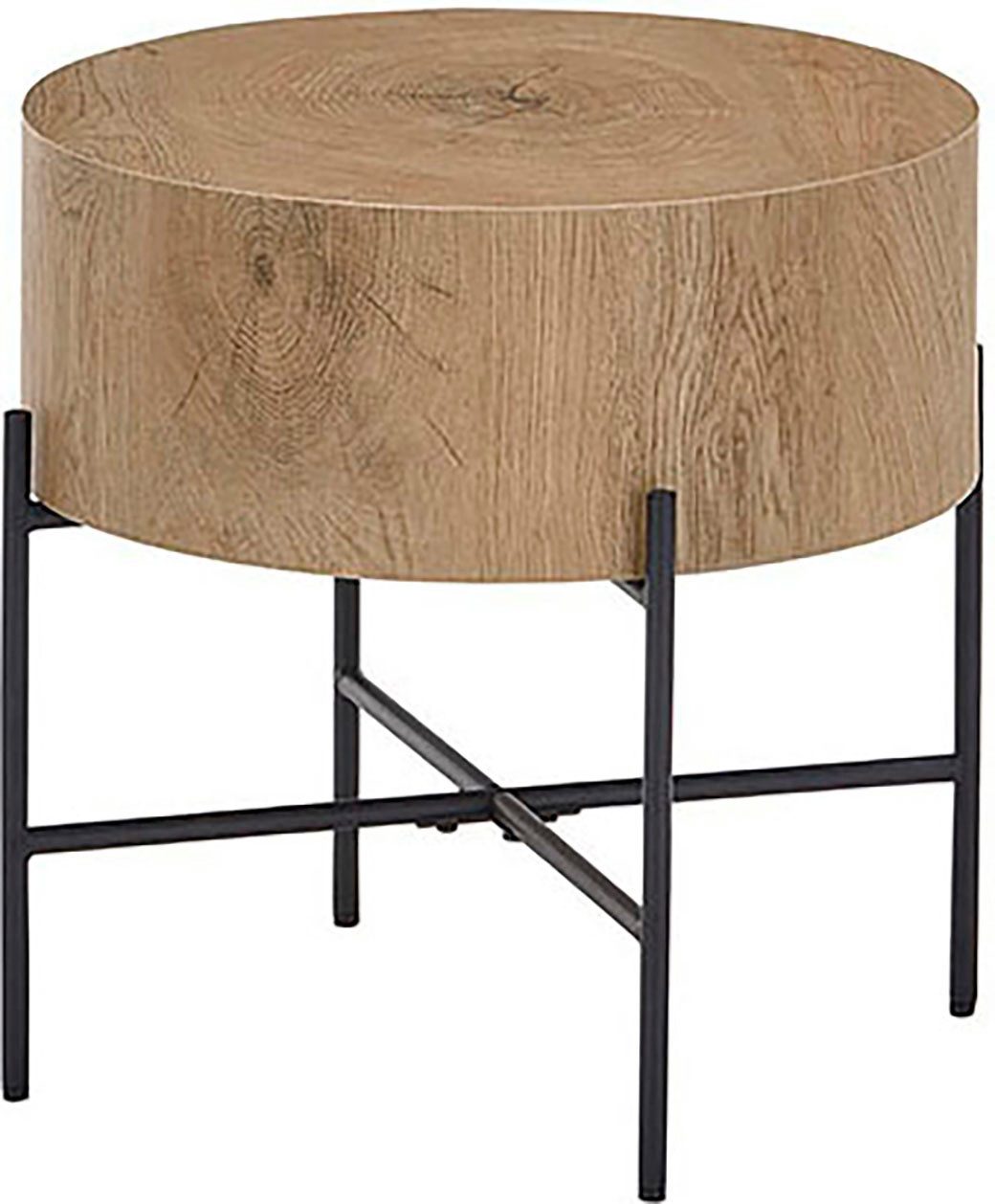 MCA furniture Couchtisch MANACOR, Eiche Nachbildung, schwarz matt mit Stellfüßen, belastbar 10 kg