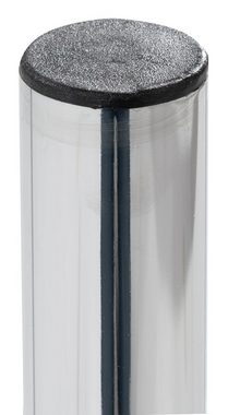 HAKU Sitzhocker Stapelhocker PIK, B 36 cm, T 36 cm, H 47 cm (1 St), Schwarz, stapelbar, Chromgestell