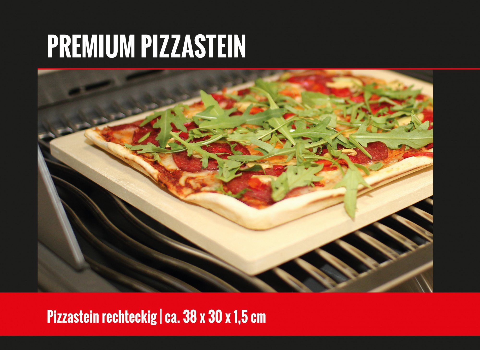 BlueCraft Pizzastein, Brotbackstein - rechteckig