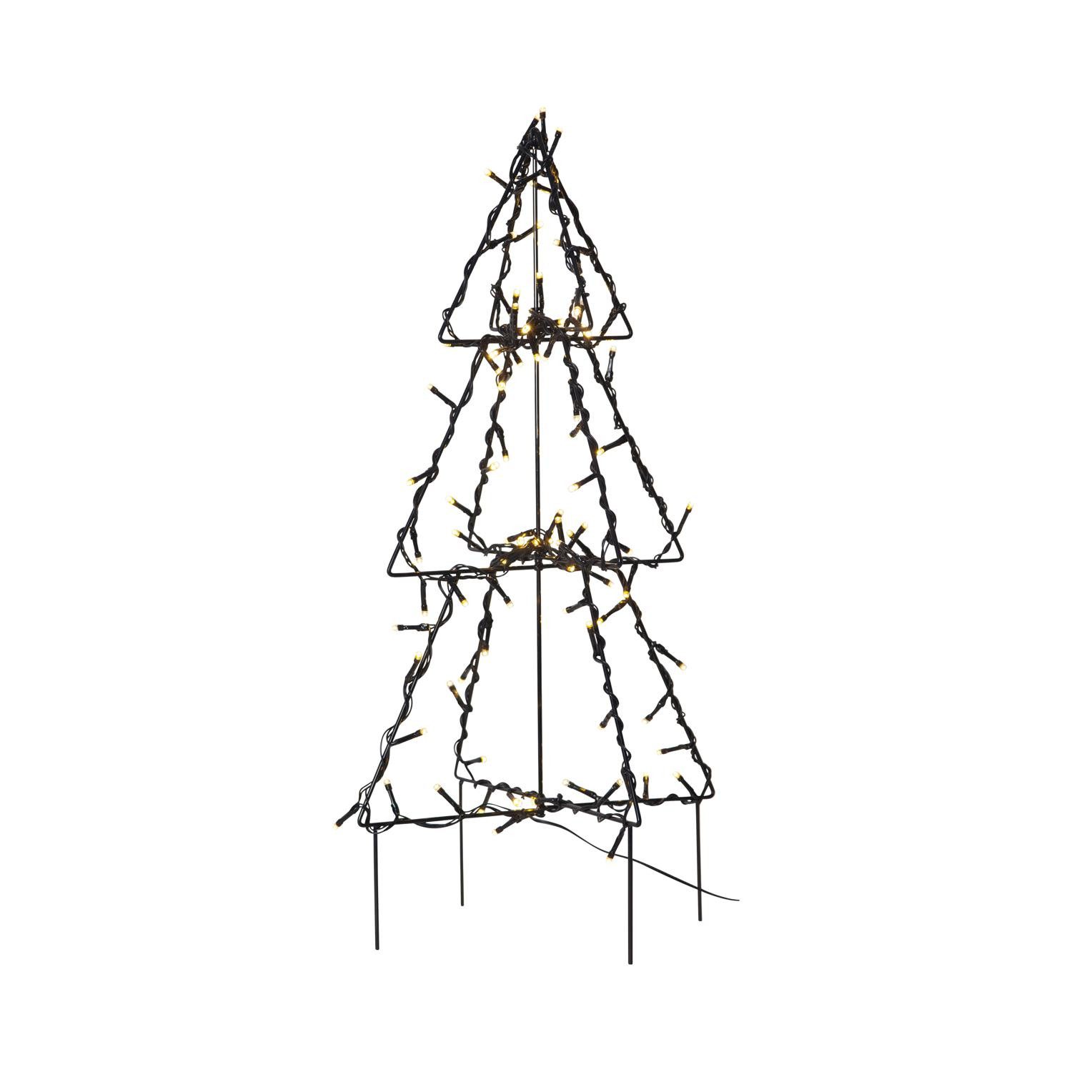 STAR TRADING LED Dekolicht LED Außendeko Foldy, LED Außendeko,Foldy', kleiner 3D Weihnachtsbaum mit 140 LEDs, warmwei