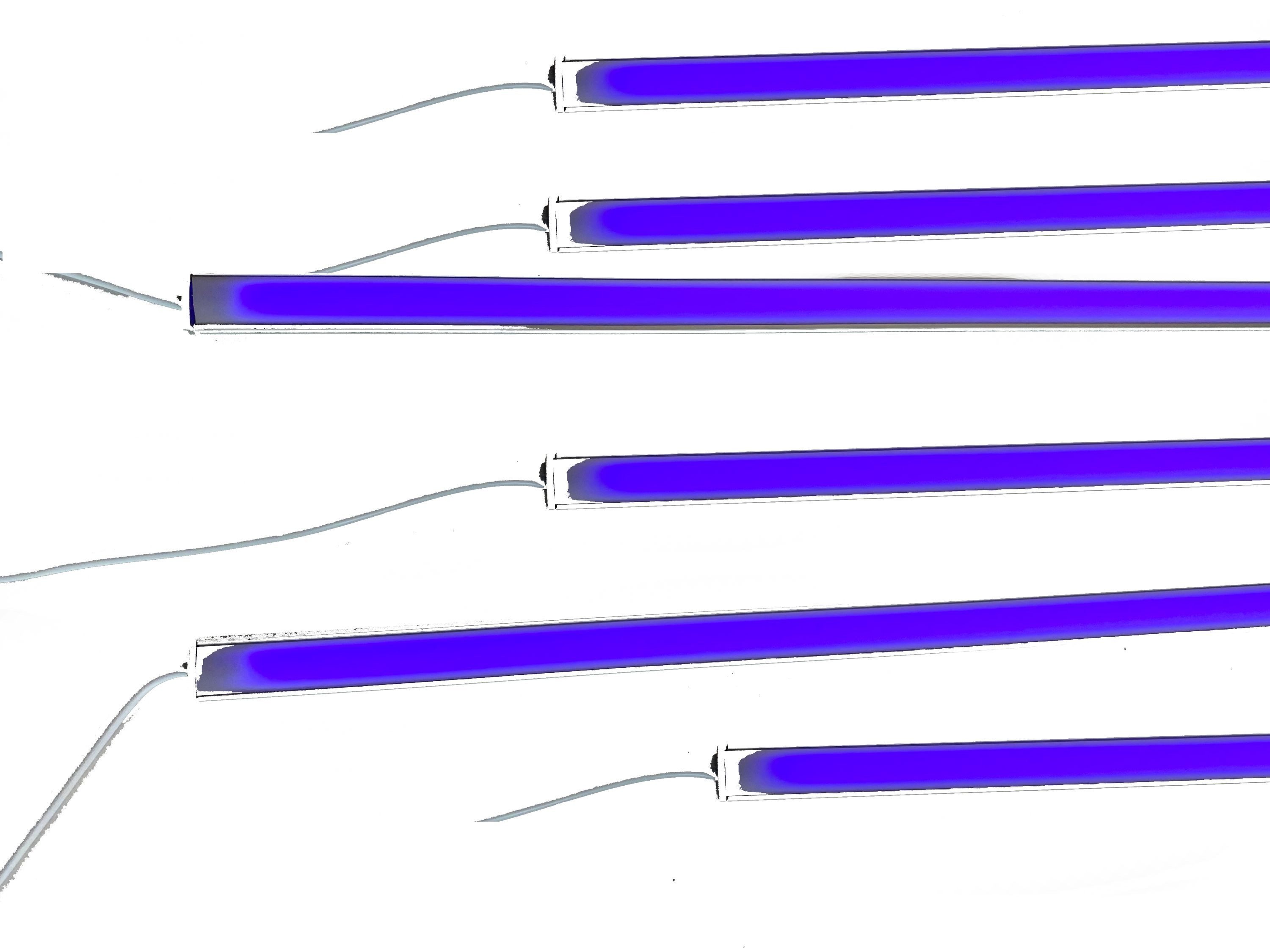 XENON LED Dekolicht 4807 LED RGB Leuchte COB Kunststoff-Weiß 6x 50cm 4Zonen Fernbedienung, Xenon / Mehrfarbig RGB