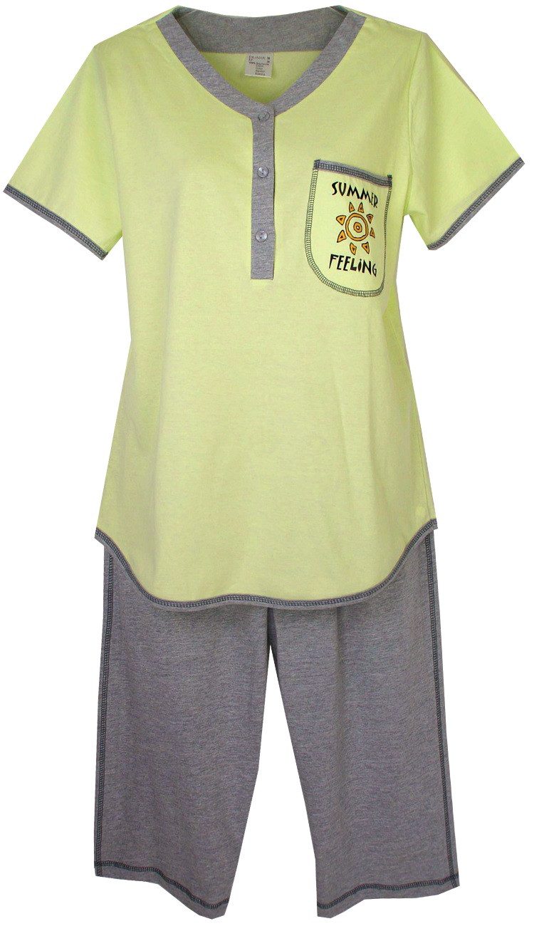 Consult-Tex Capri-Pyjama Damen Capri Pyjama Schlafanzug DF445Capri (Spar-Se günstig online kaufen