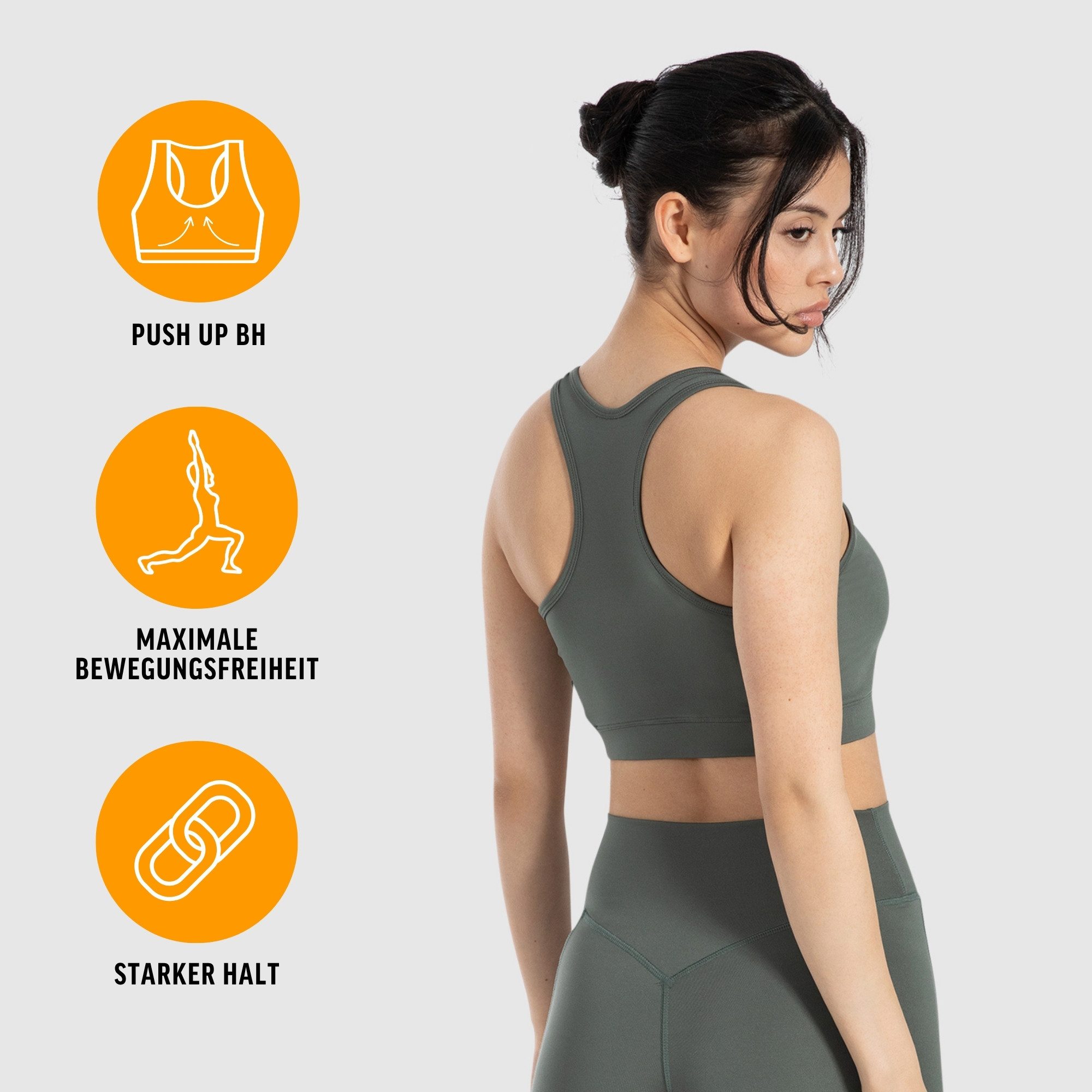 Smilodox Sport-BH Candace, Shaped Fit Bra Racerback, breites Unterbrustband günstig online kaufen