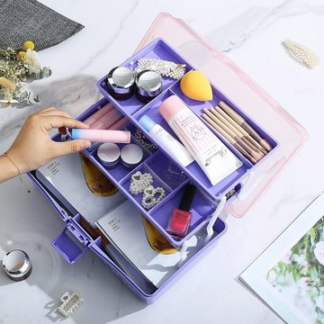 yozhiqu Aufbewahrungsbox Aufbewahrungsbox durchsichtigem Kunststoff, Mehrzweck-Aufbewahrungsbox (1 St), Multifunktionaler Kunst-Werkzeugkasten, tragbarer großer Malkasten