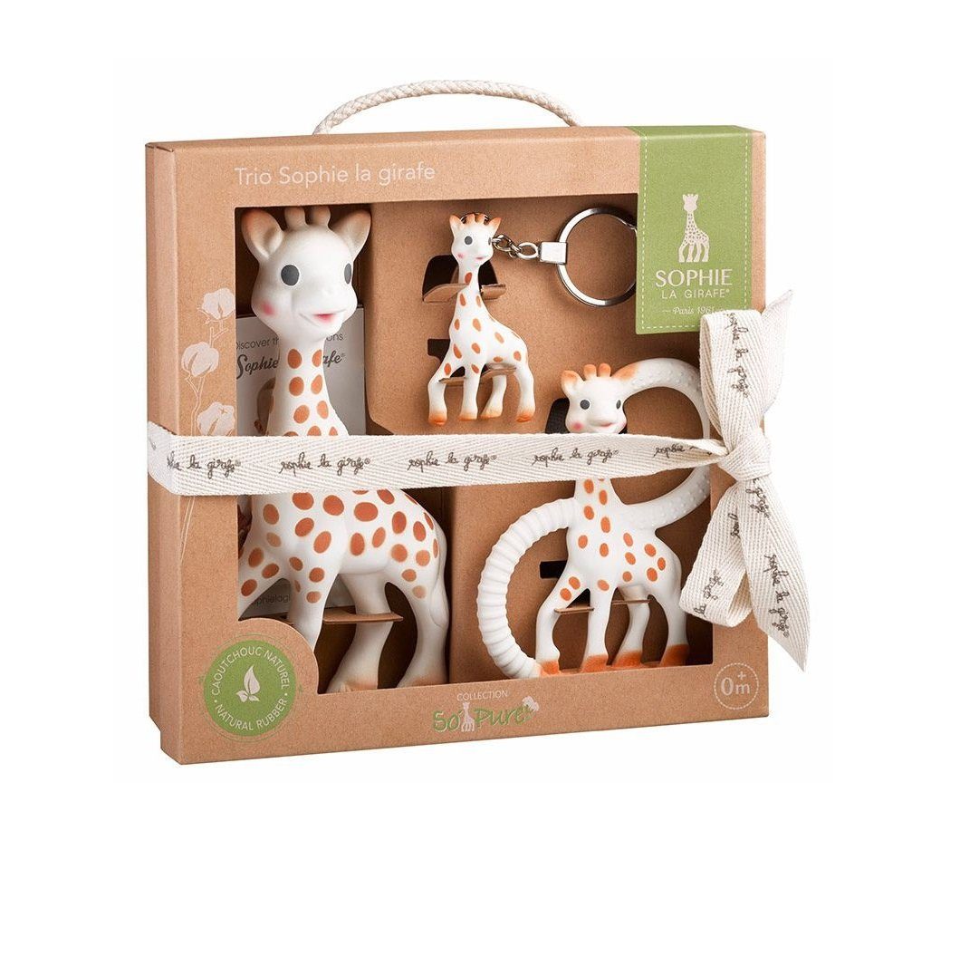 Vulli und 3tlg Beißring mit Neugeborenen-Geschenkset Anhänger Sophie Beißtier, la girafe