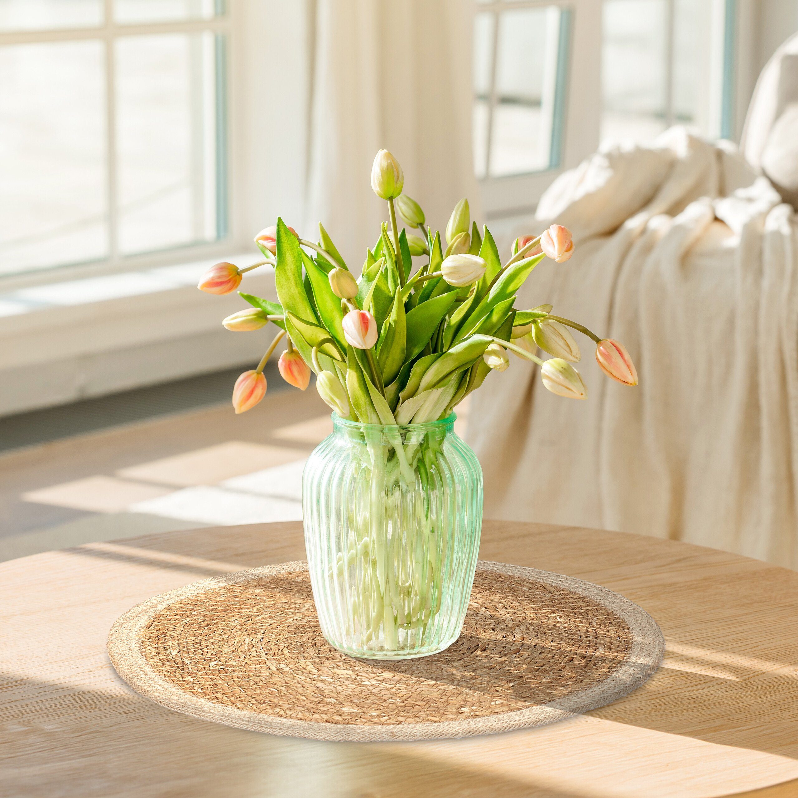 relaxdays Platzset Tischset 10-teilig Wasserhyazinthe