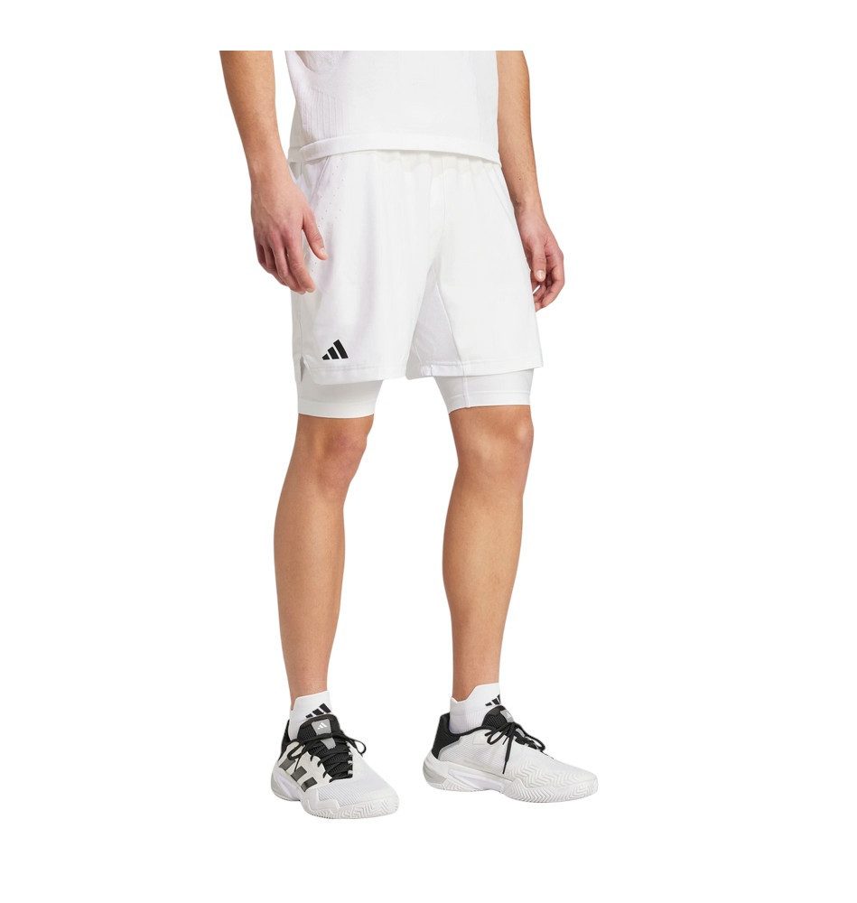 adidas Performance Sporthose Tennishose Pro Aeroready 2in1 (Short+Tight) weiss Herren