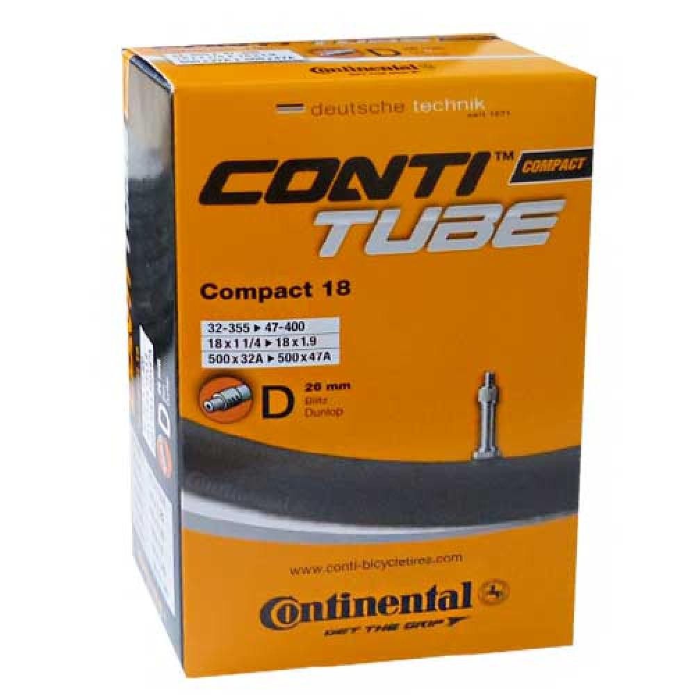 Fahrradschlauch Continental Schlauch Conti Compact 18 18x1 1/4-1.75\" 32/47-355/400 DV