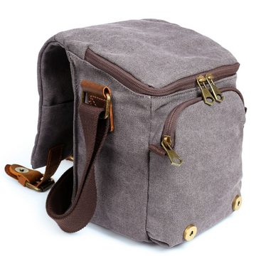 REDOM Kameratasche Fototasche Umhängetasche Henkeltasche Foto SLR Tasche Schultertasche (SLR-Kamera Tasche mit Innenausstattung, Wasserabweisend, mit Gepolsterter Einlage, Vintage, Canvas), für SLR DSLR Spiegelreflex Kamera Spiegelreflexkameras und Zubehör