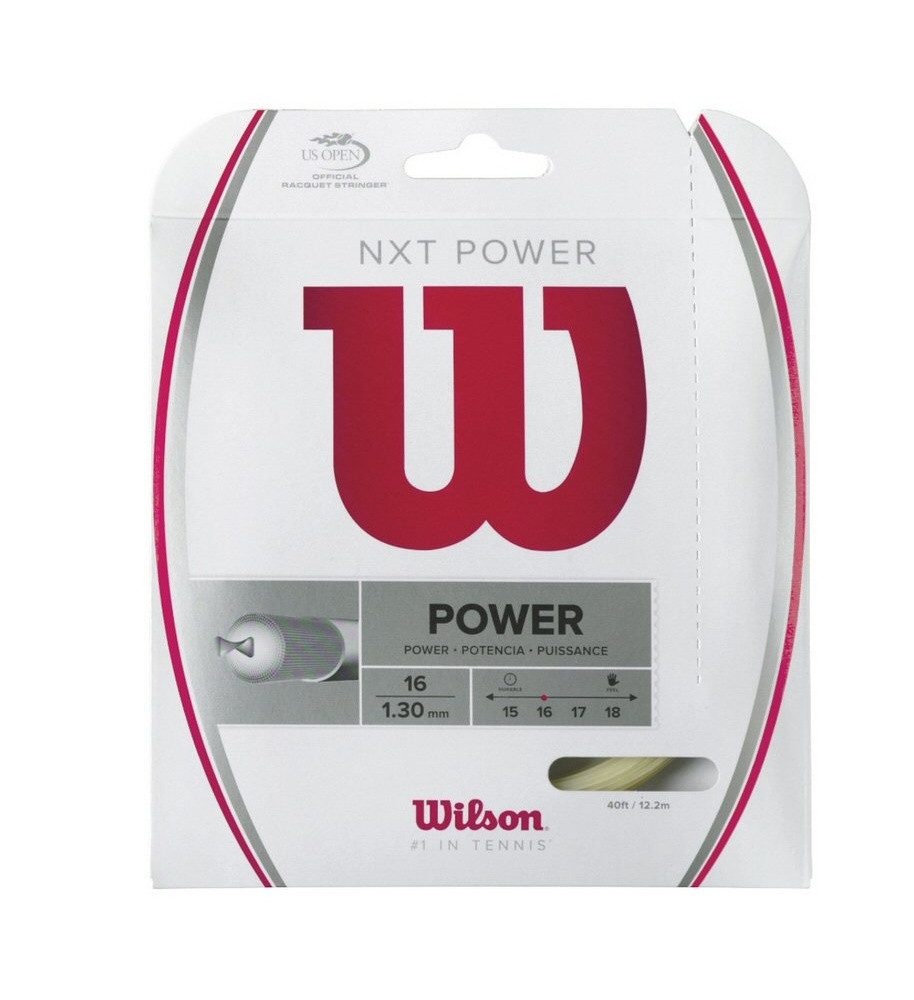 Wilson Tennissaite NXT Power (Armschonung+Power) natur 12m Set, Saitendicke: 1.26