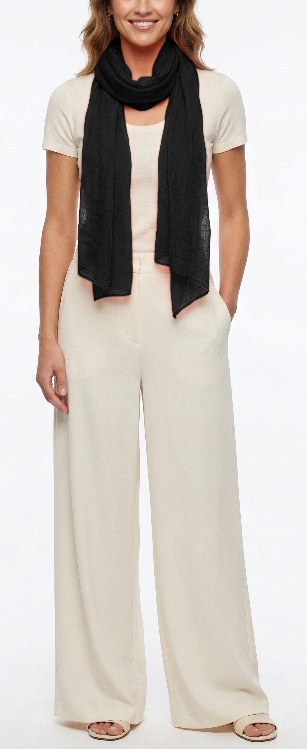 dy_mode Modeschal Damen Schal in Unifarben Leichtes Halstuch für Frühjahr & Sommer, in Unifarben, leicht transparent