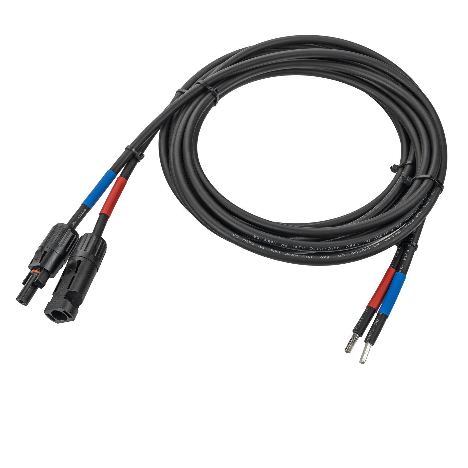 avoltik Batteriekabel Anschlusskabel Verbindungskabel 6mm² PV Solar Kabel Solarkabel, (150 cm), TÜV geprüft