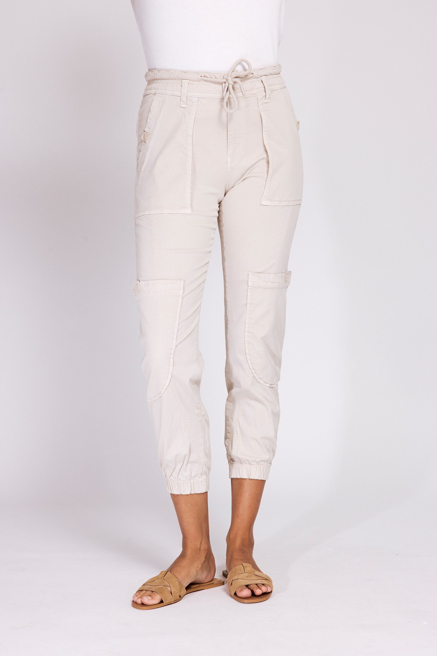 Zhrill Stoffhose FINNA Cargohose schmale Passform, für Casual-Look, 3/4-Länge
