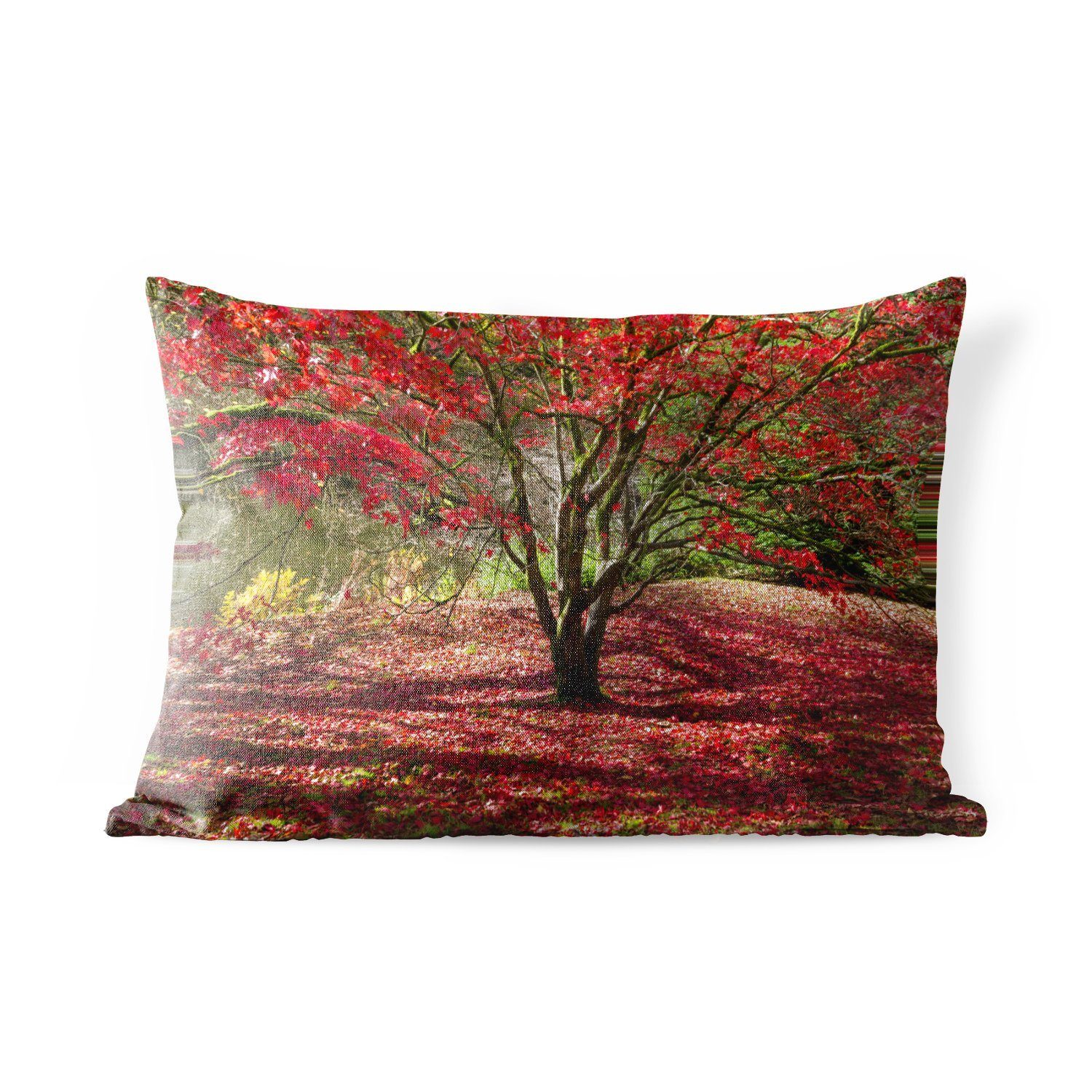 MuchoWow Dekokissen Ein Ahornbaum im Herbst, Outdoor-Dekorationskissen, Polyester, Dekokissenbezug, Kissenhülle