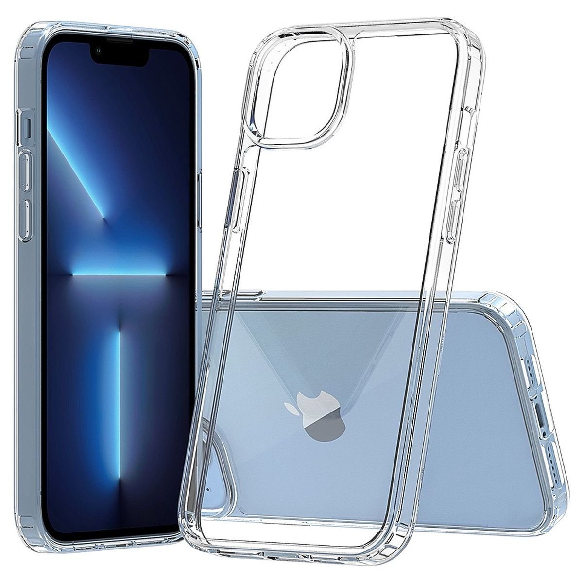CoverKingz Handyhülle Hülle für Apple iPhone 14 Plus Handyhülle Case Hybrid Silikon Cover 16,95 cm (6,7 Zoll), Handyhülle Schutzhülle Transparent Hybrid Silikonhülle Bumper