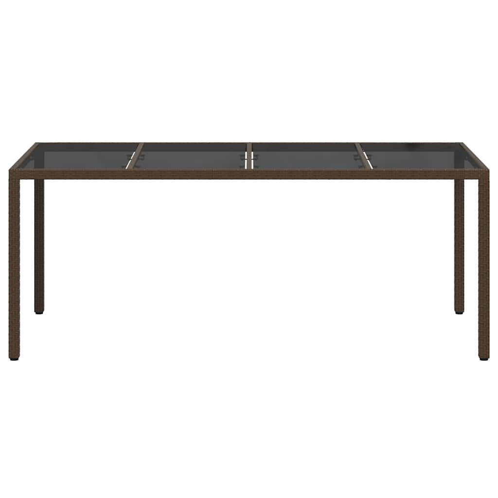 vidaXL Gartentisch Gartentisch Braun Poly-Rattan (1-St)