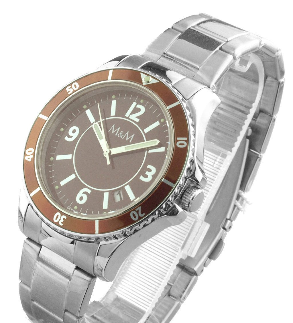M&M Germany Quarzuhr Herren Uhr M11846-196