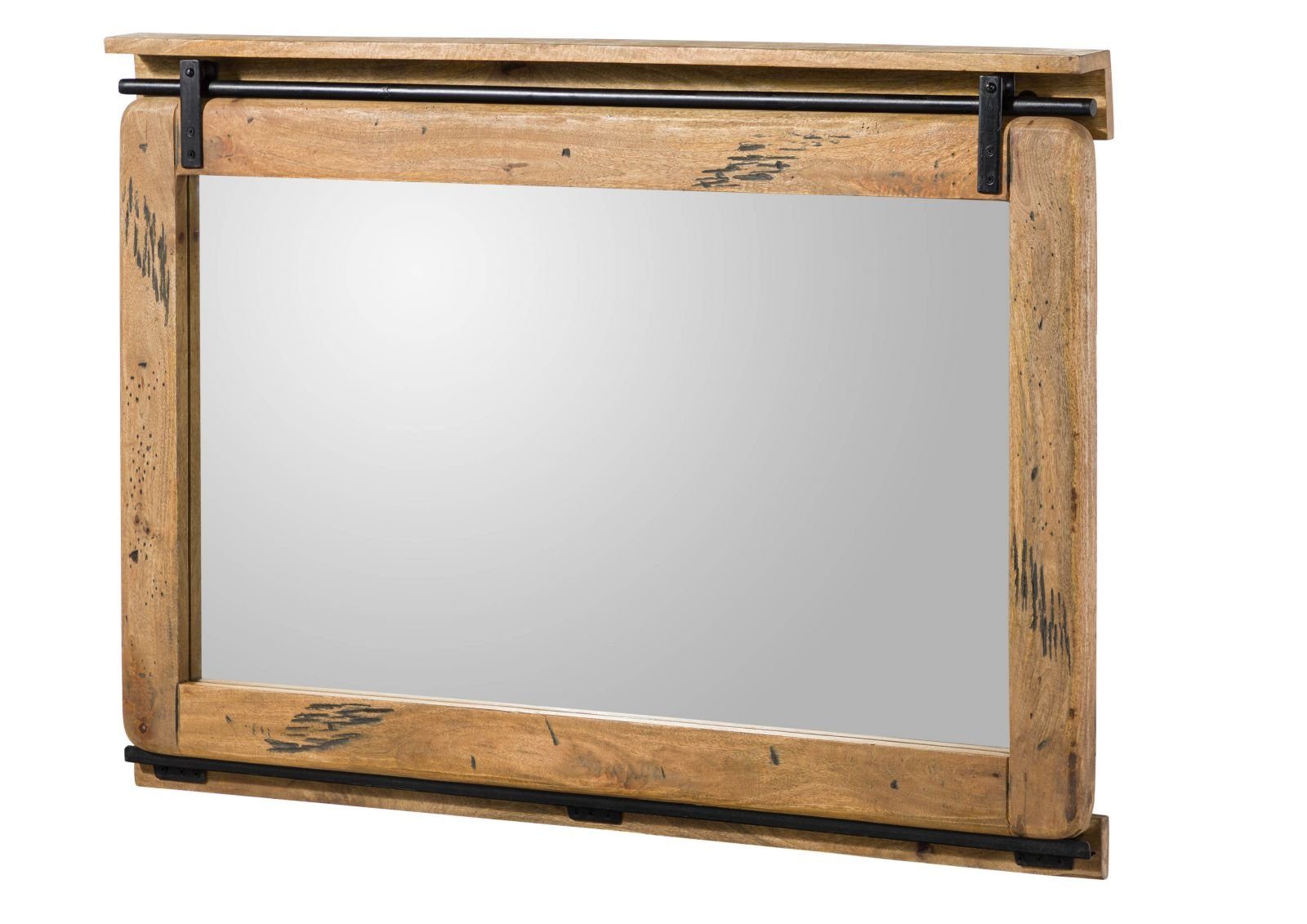 Massivmoebel24 Spiegel (1-St., Spiegel Mango 114x6x80 natur lackiert RAILWAY #178)