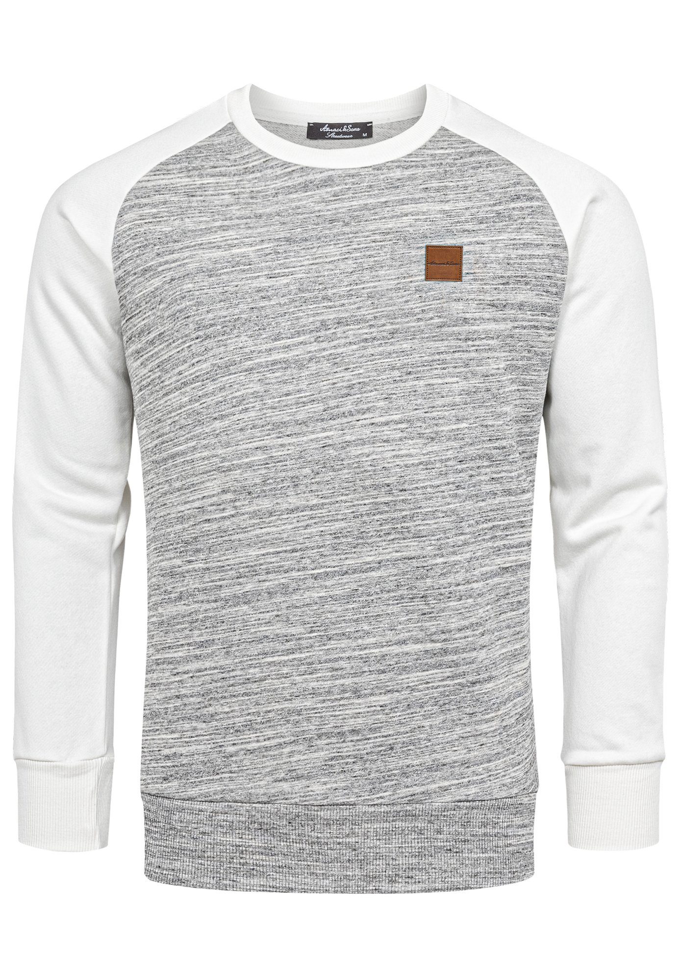 Amaci&Sons Sweatshirt ELGIN Pullover mit Rundhalsausschnitt Herren Basic Co günstig online kaufen
