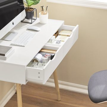 SoBuy Schreibtisch FWT40, mit 2 Schubladen Tisch Computertisch Kinderschreibtisch Bürotisch