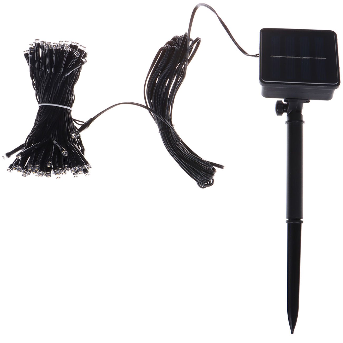shop'n smile ideoon Lichterkette Solar-Lichterkette 12,5m, 100 warmweiße LEDs & 8 Modi für den Garten, Solar-Lichterkette 12,5m 100 LEDs 8 Lichtmodi IP44 & 16h Leuchtdauer