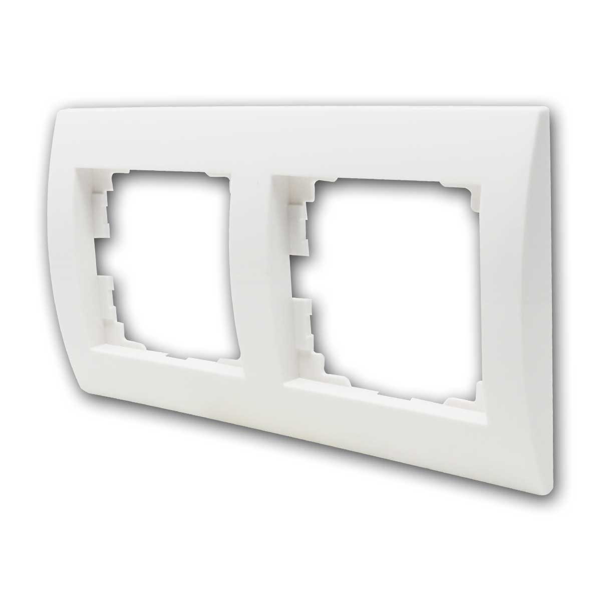 Kanlux Rahmen LOGI Rahmen 2-fach horizontal weiß