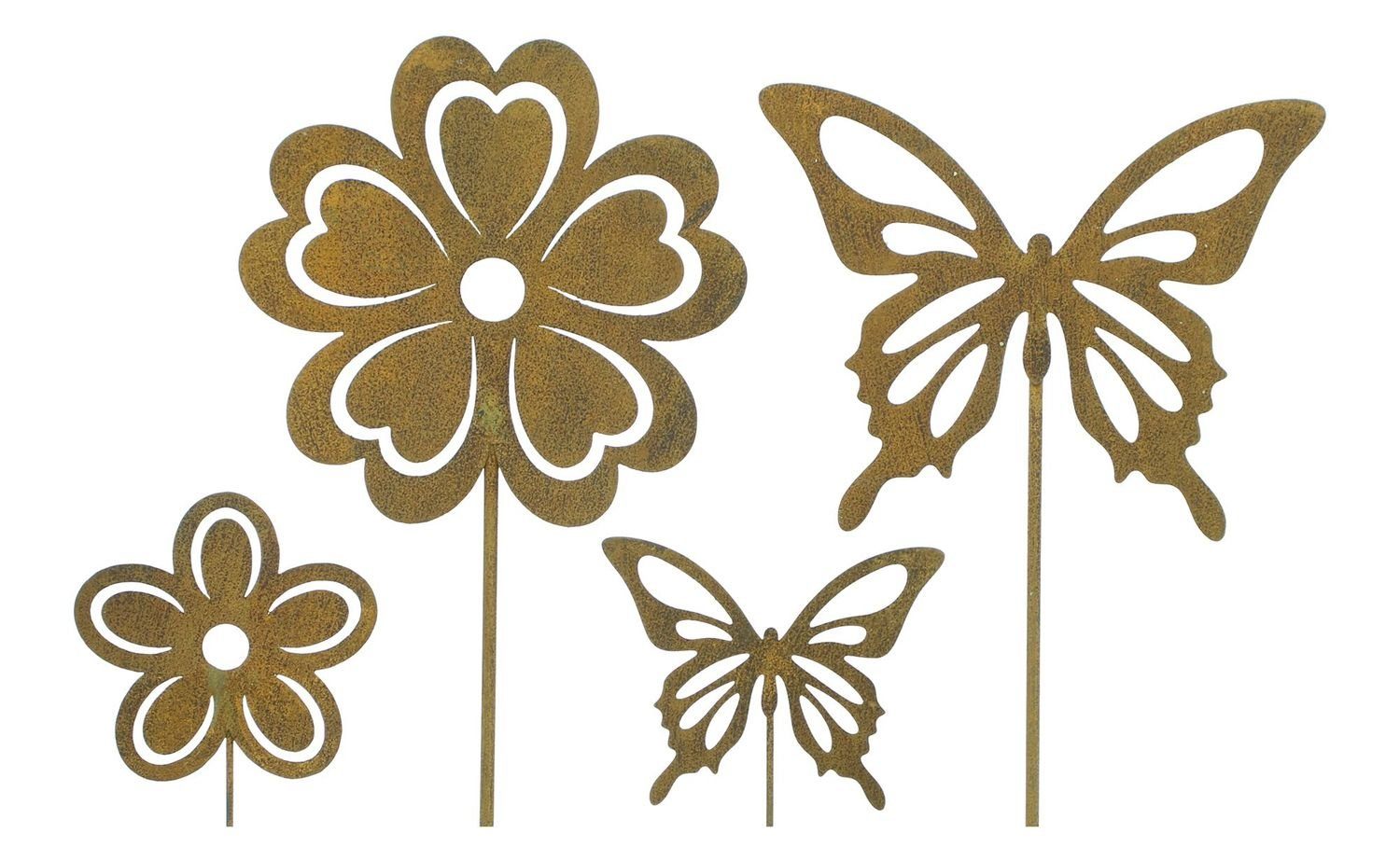 Schmetterling" Spar-Set Gartenstecker 2x 4er & Set "Blume HomeLiving